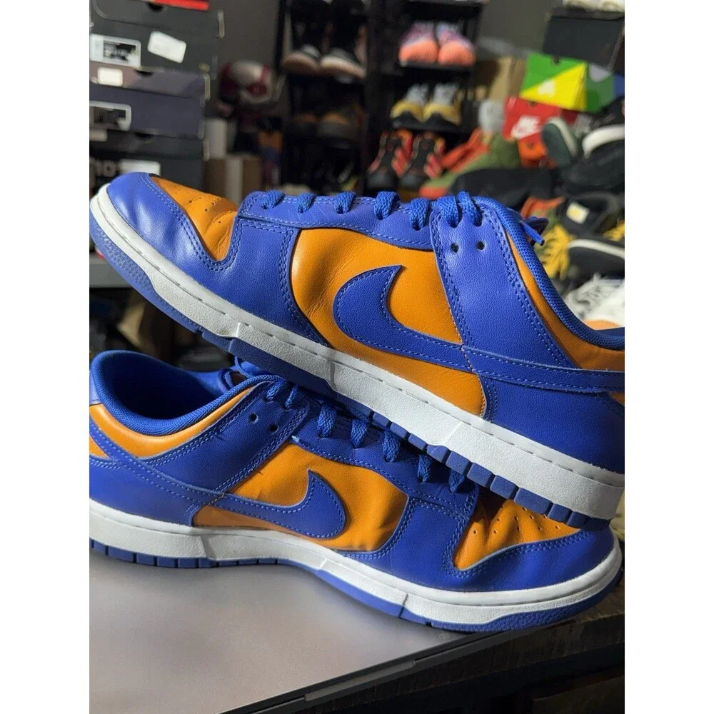 Nike Dunk Low Retro Bright Ceramic/Tm Royal New York Knicks Mets Orange Size 12